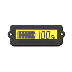Indicador de Capacidade de Bateria LY6W 12-48V L&iacute;tio/Li‑ion/LiPo Amarelo
