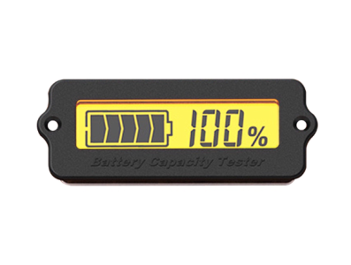 Indicador de Capacidade de Bateria LY6W 12-48V L&iacute;tio/Li‑ion/LiPo Amarelo - Imagem 1