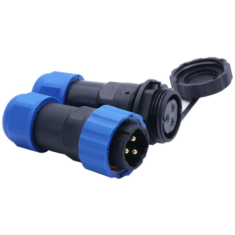 Conector aeron&aacute;utico SD20 3 pinos 25A IP68 &agrave; prova d'&aacute;gua plugue macho e soquete f&ecirc;mea para docking