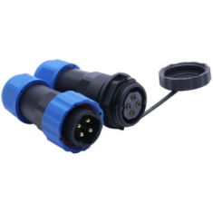 Conector SD20 Aviation 4 pinos 25A IP68 plugue macho e soquete f&ecirc;mea, acoplamento estanque &mdash; Acess&oacute;rio Arduino