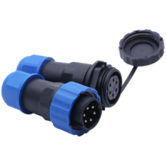 Conector aviation SD20 6 pinos 10A IP68 &agrave; prova d'&aacute;gua, plugue macho e soquete f&ecirc;mea