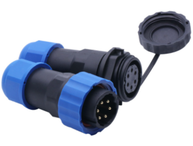 Conector aviation SD20 6 pinos 10A IP68 &agrave; prova d'&aacute;gua, plugue macho e soquete f&ecirc;mea - Imagem 1