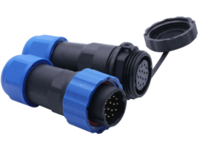 Conector SD20 tipo aeron&aacute;utico 12 pinos 5A IP68, macho e f&ecirc;mea &agrave; prova d'&aacute;gua - Imagem 1