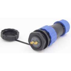Conector tipo avia&ccedil;&atilde;o SD20 2 pinos 25A IP68 &agrave; prova d'&aacute;gua, plug macho e soquete f&ecirc;mea com porca traseira