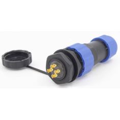 Conector SD20 4 pinos 25A IP68, &agrave; prova d'&aacute;gua, porca traseira, plugue macho e soquete f&ecirc;mea
