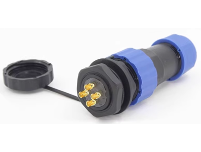 Conector SD20 4 pinos 25A IP68, &agrave; prova d'&aacute;gua, porca traseira, plugue macho e soquete f&ecirc;mea - Imagem 1