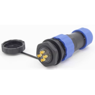 Conector SD20 4 pinos 25A IP68, &agrave; prova d'&aacute;gua, porca traseira, plugue macho e soquete f&ecirc;mea