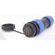 Conector SD20 7 pinos 10A IP68 tipo avia&ccedil;&atilde;o com porca traseira, plugue macho e soquete f&ecirc;mea - Thumb - 1
