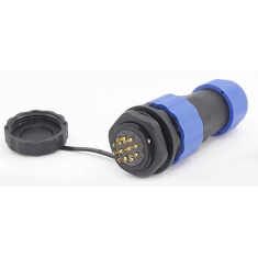Conector SD20-9PIN aviation, 9 pinos, 5A, IP68 &agrave; prova d'&aacute;gua com porca traseira, plugue macho e soquete f&ecirc;mea