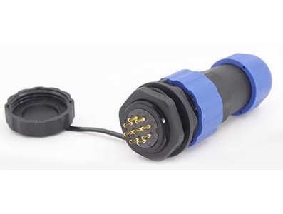 Conector SD20-9PIN aviation, 9 pinos, 5A, IP68 &agrave; prova d'&aacute;gua com porca traseira, plugue macho e soquete f&ecirc;mea - Imagem 1