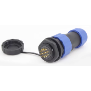 Conector SD20-9PIN aviation, 9 pinos, 5A, IP68 &agrave; prova d'&aacute;gua com porca traseira, plugue macho e soquete f&ecirc;mea