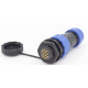 Conector SD20 10 pinos 5A IP68, tipo aviador com porca traseira, plugue macho e soquete f&ecirc;mea - Thumb - 1