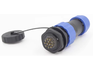 Conector SD20 12 pinos 5A IP68 &agrave; prova d'&aacute;gua, plug macho estilo aviation e soquete f&ecirc;mea com porca traseira - Imagem 1