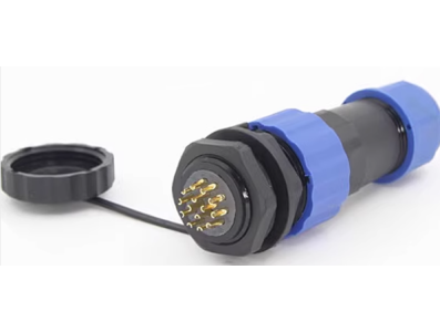 Conector de avia&ccedil;&atilde;o SD20 14 pinos 5A IP68 com porca traseira, plug macho e soquete f&ecirc;mea - Imagem 1
