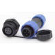 Conector SD13 tipo aviation 4 pinos 5A IP68 com porca traseira, plugue macho e soquete f&ecirc;mea - Thumb - 1