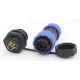 Conector SD13-6PIN 5 A IP68 tipo avia&ccedil;&atilde;o com porca traseira, plug macho e soquete f&ecirc;mea - Thumb - 1
