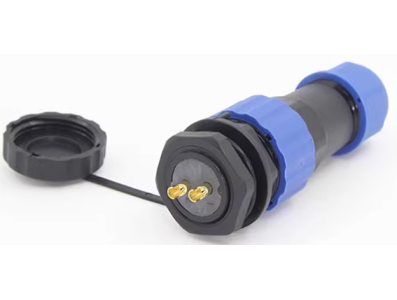 Conector tipo avia&ccedil;&atilde;o SD16 2 pinos 10A IP68 plugue macho com porca traseira e soquete f&ecirc;mea - Imagem 1