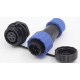 Conector SD16 5 pinos 5A IP68 &agrave; prova d'&aacute;gua, plug macho e soquete f&ecirc;mea tipo aeron&aacute;utico com porca traseira - Thumb - 1
