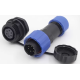 Conector SD16-6PIN Aviation 6 pinos 5A IP68, plugue macho e soquete f&ecirc;mea com porca traseira - Thumb - 1