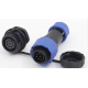 Conector avia&ccedil;&atilde;o SD16 9 pinos 5A &agrave; prova d'&aacute;gua IP68 com porca traseira, plug macho e soquete f&ecirc;mea - Thumb - 1