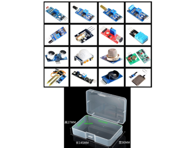 Kit 16 m&oacute;dulos de sensor (16 tipos) para Raspberry Pi 3 e Raspberry Pi 2 Model B - Imagem 1