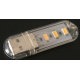 Mini luz noturna formato U 3 LEDs, branco quente, acess&oacute;rio para Arduino - Thumb - 1