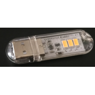 Lumin&aacute;ria noturna mini em U 3 LEDs, tom quente, com interruptor touch