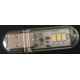 Mini lumin&aacute;ria noturna em U branca 3 LEDs com interruptor touch, acess&oacute;rio para Arduino - Thumb - 1