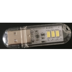 Mini lumin&aacute;ria noturna em U branca 3 LEDs com interruptor touch, acess&oacute;rio para Arduino