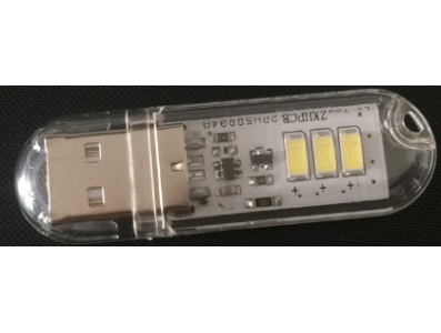 Mini lumin&aacute;ria noturna em U branca 3 LEDs com interruptor touch, acess&oacute;rio para Arduino - Imagem 1