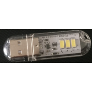 Mini lumin&aacute;ria noturna em U branca 3 LEDs com interruptor touch, acess&oacute;rio para Arduino