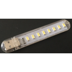 Mini lumin&aacute;ria noturna em U branca 8 LEDs 5V, acess&oacute;rio para Arduino