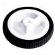 Roda com pneu 3PI miniQ branca 34 mm para motor N20 - Thumb - 1