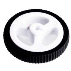 Roda com pneu 3PI miniQ branca 34 mm para motor N20
