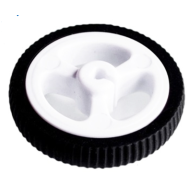 Roda com pneu 3PI miniQ branca 34 mm para motor N20