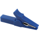 Clipe jacar&eacute; isolado em cobre 55 mm, abertura 10 mm para plug banana 4 mm, azul - Thumb - 1