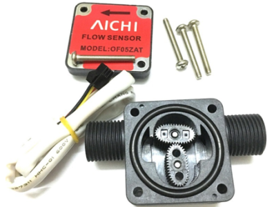 Sensor de fluxo AICHI OF05ZAT G1/2 (DN15) para l&iacute;quidos de baixa viscosidade, como diesel, gasolina, benzina, petr&oacute;leo, &oacute;leo e l - Imagem 1