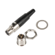Conectores Mini XLR 3 pinos, plug f&ecirc;mea e soquete macho, par (2 pe&ccedil;as) - Thumb - 1