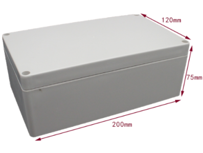 Caixa de jun&ccedil;&atilde;o ABS IP65 para PCB 200 x 120 x 75 mm F1 - Imagem 1