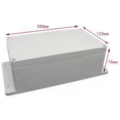 Caixa de jun&ccedil;&atilde;o ABS IP65 200 x 120 x 75 mm para PCB com furo fixo