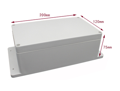 Caixa de jun&ccedil;&atilde;o ABS IP65 200 x 120 x 75 mm para PCB com furo fixo - Imagem 1