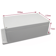 Caixa de jun&ccedil;&atilde;o ABS IP65 200 x 120 x 75 mm para PCB com furo fixo