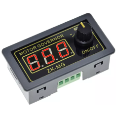 Controlador PWM para motor DC 5 a 30V (12V/24V), 5A (m&aacute;x. 15A), ajuste de velocidade, display digital, encoder e controle de cic