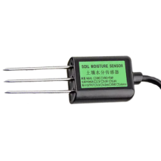 Sensor de umidade do solo 0-10 V, sonda 3 pinos com cabo de 2 m