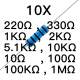 Pacote com 100 resistores E4-3 1/4 W 1% - Thumb - 7