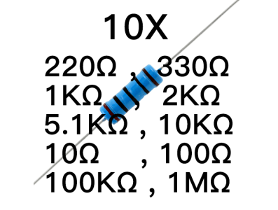 Pacote com 100 resistores E4-3 1/4 W 1% - Imagem 7