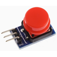 M&oacute;dulo bot&atilde;o grande vermelho, blocos eletr&ocirc;nicos com sa&iacute;da em n&iacute;vel alto para Shield Arduino