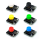 Kit de 6 m&oacute;dulos de bot&atilde;o em blocos eletr&ocirc;nicos para Shield Arduino - Thumb - 1