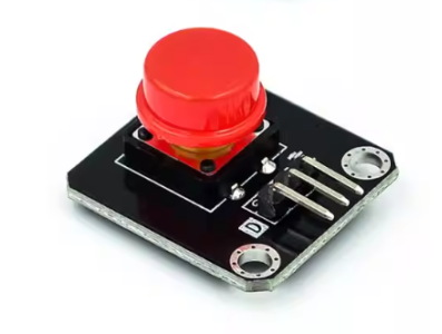 M&oacute;dulo de Bot&atilde;o Vermelho para Shield Arduino (Blocos Eletr&ocirc;nicos) - Imagem 1