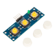 Shield Arduino M&oacute;dulo de 3 Bot&otilde;es Touch com HAT Branco - Thumb - 1
